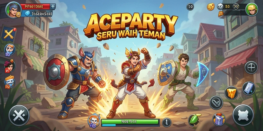Screenshot ACEPARTY menampilkan aksi seru dalam pertarungan Fighting.