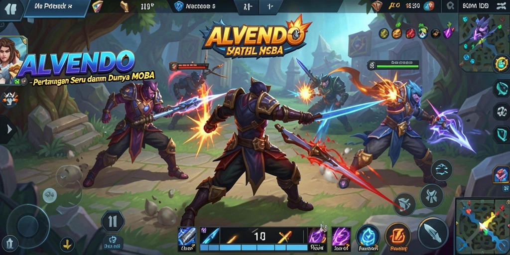 Tampilan seru dari gameplay ALVENDO yang penuh aksi.