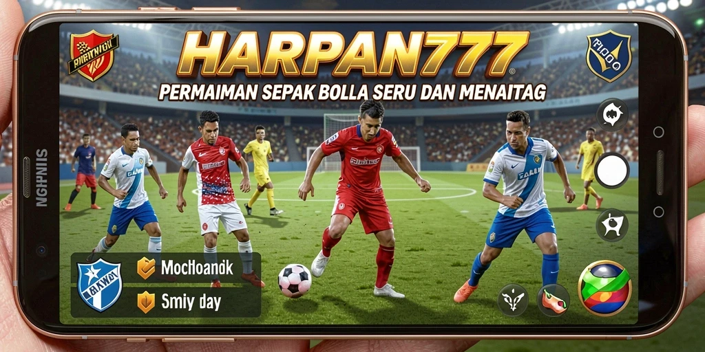 Gameplay seru di lapangan sepak bola HARAPAN777.