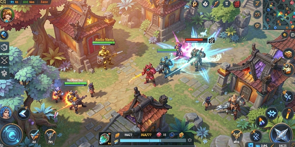 Tangkapan layar gameplay <strong>INA777</strong> menunjukkan pertempuran strategis yang mendebarkan.