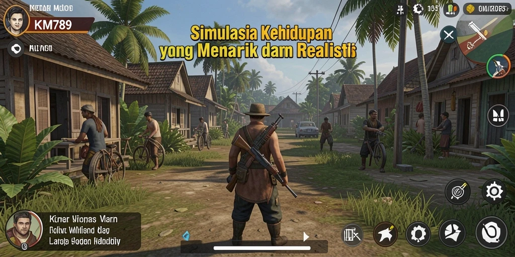 Screenshot utama gameplay KM789 yang memukau dan realistis.