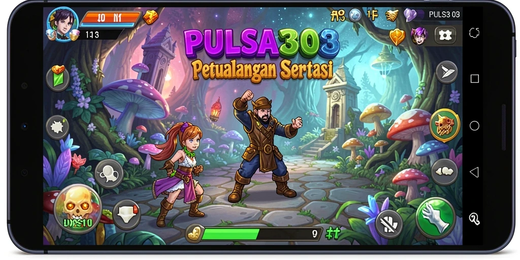 Screenshot gameplay PULSA303 menunjukkan petualangan mendebarkan di dunia fantasi.