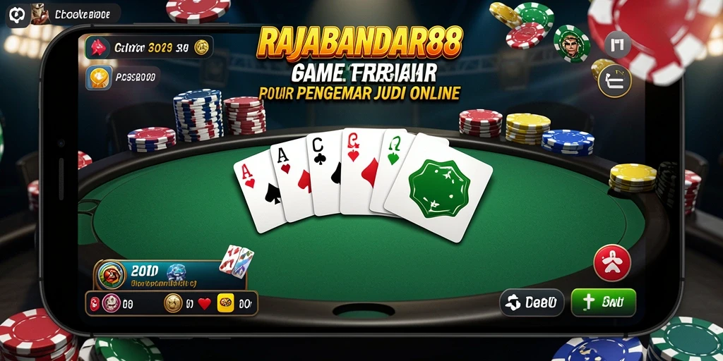 Screenshot RAJABANDAR88 menampilkan suasana permainan poker yang intens.