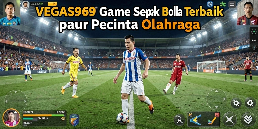Tampilan gameplay seru dalam VEGAS969 dengan aksi sepak bola mendebarkan.
