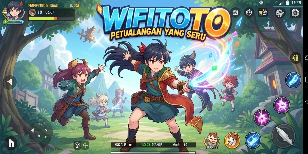 Tampilan screenshot WIFITOTO menampilkan pertarungan epik dalam dunia anime.